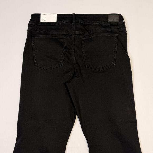 American Eagle Jeans Womens 16 Black Kick Boot Next Level Stretch 33W - Picture 3 of 14